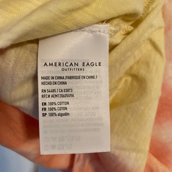 🆕 American Eagle Tie Dye Scoop Neck Babydoll T-shirt - Picture 5 of 5